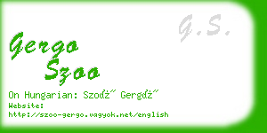 gergo szoo business card